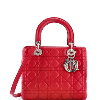 Christian Dior Lady Dior Bag Cannage Quilt Lambskin Medium