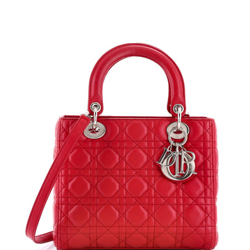 Christian Dior Lady Dior Bag Cannage Quilt Lambskin Medium