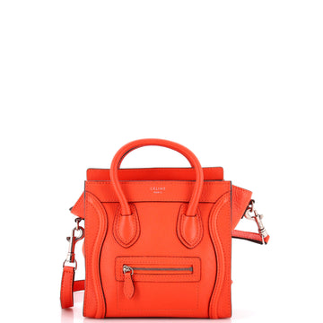 Celine Luggage Bag Grainy Leather Nano