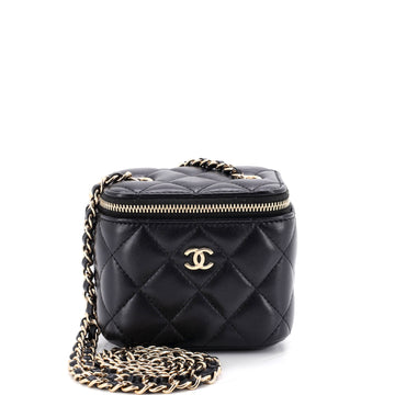 Chanel Classic Vanity Case with Chain Quilted Lambskin Mini