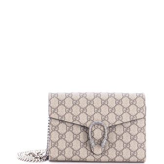 Gucci Dionysus Chain Wallet GG Coated Canvas Small