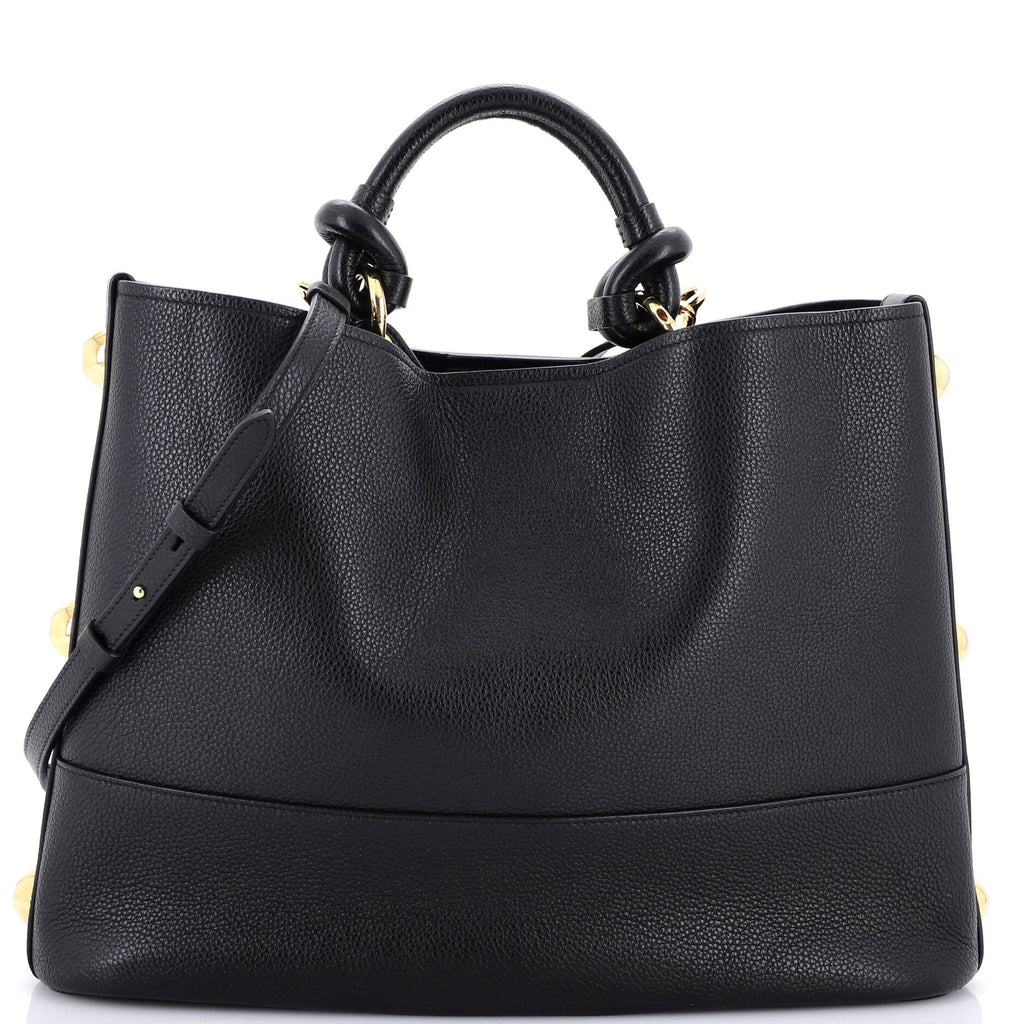 Salvatore Ferragamo Glam Tote Bag Leather Black 4289501