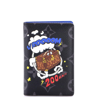 Louis Vuitton Pocket Organizer Comic Trunk Monogram Eclipse Canvas