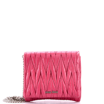 Miu Miu Flap Crossbody Bag Matelasse Leather Small
