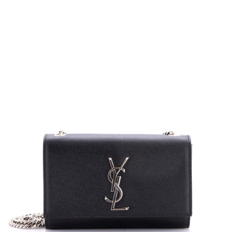 Saint Laurent Classic Monogram Crossbody Bag Grainy Leather Small