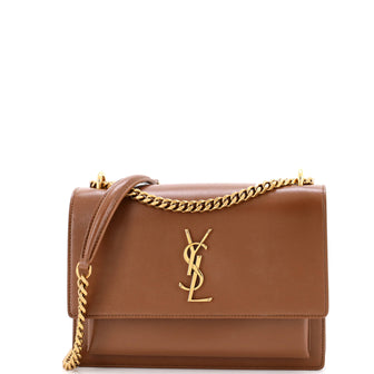 Saint Laurent Sunset Crossbody Bag Leather Medium
