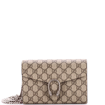 Gucci Dionysus Chain Wallet GG Coated Canvas Small