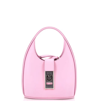 Salvatore Ferragamo Gancini Buckle Hobo Leather Mini