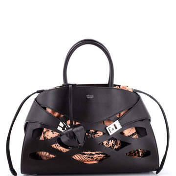 Salvatore Ferragamo Back to Earth Hug Top Handle Bag Leather Large