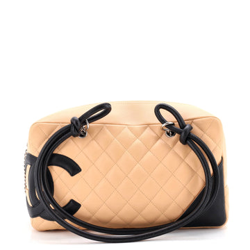 Chanel Cambon Bowler Bag Quilted Leather Medium