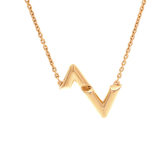 Louis Vuitton LV Volt Upside Down Pendant Necklace 18K Yellow Gold