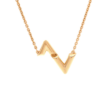 Louis Vuitton LV Volt Upside Down Pendant Necklace 18K Yellow Gold