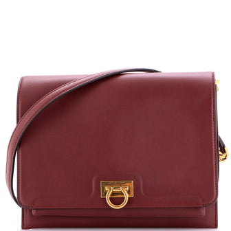 Salvatore Ferragamo Trifolio Flap Bag Leather Medium