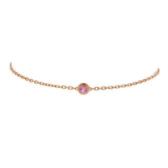 Cartier D'Amour Bracelet 18K Rose Gold with Pink Sapphire
