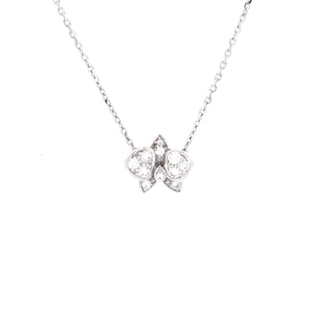 Cartier Caresse D'Orchidees Necklace 18K White Gold with Diamonds Small