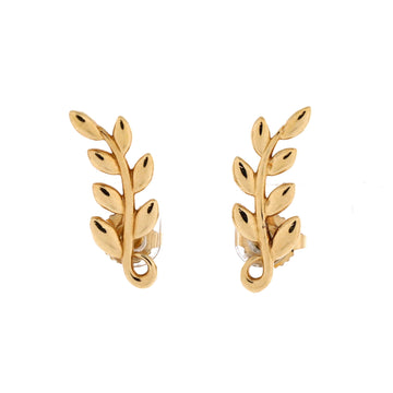 Tiffany & Co. Olive Leaf Climber Earrings 18K Yellow Gold
