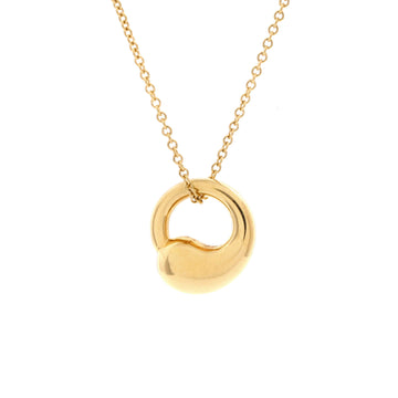 Tiffany & Co. Elsa Peretti Eternal Circle Pendant Necklace 18K Yellow Gold 12mm