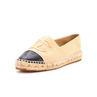 Chanel Women's CC Cap Toe Espadrilles Leather