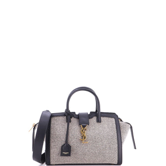 Saint Laurent Monogram Cabas Downtown Tweed and Leather Baby