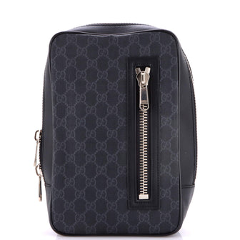Gucci Soft Zip Sling Bag GG Coated Canvas Small