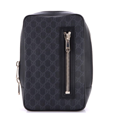 Gucci Soft Zip Sling Bag GG Coated Canvas Small