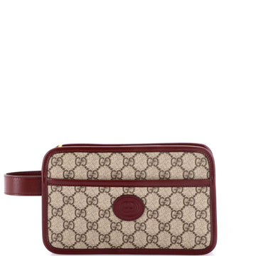 Gucci Interlocking G Travel Pouch GG Coated Canvas