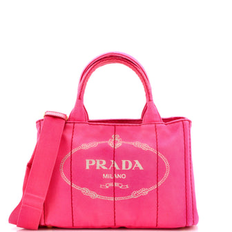 Prada Canapa Convertible Tote Canvas Mini