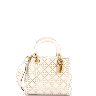 Christian Dior Supple Lady Dior Bag Cannage Studded Lambskin Medium