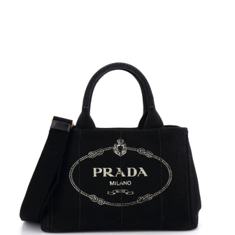 Prada Canapa Convertible Tote Canvas Mini