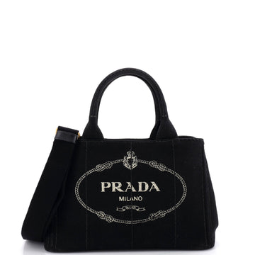 Prada Canapa Convertible Tote Canvas Mini