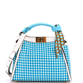 Fendi Peekaboo Essentially Bag Woven Leather