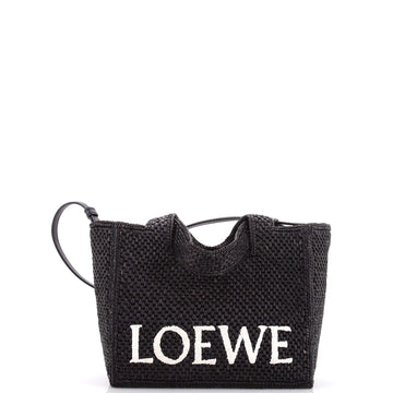 Loewe Paula's Ibiza Logo Convertible Tote Raffia Mini