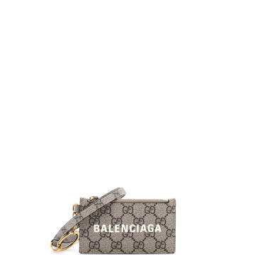 Gucci x Balenciaga The Hacker Project Zip Card Case with Strap GG Coated Canvas