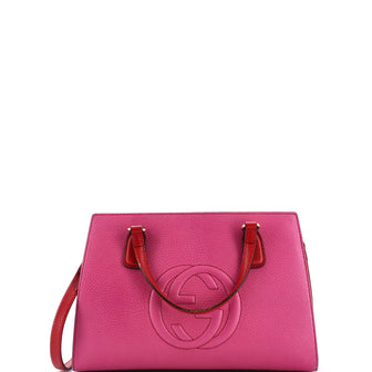 Gucci Soho Convertible Top Handle Satchel Leather Medium