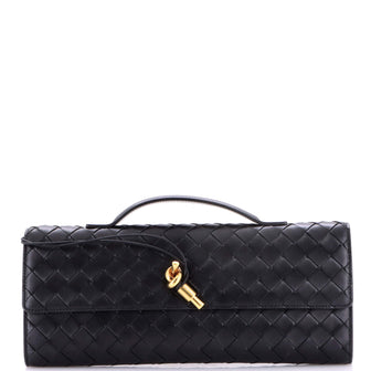 Bottega Veneta Andiamo Top Handle Clutch Intrecciato Nappa Long