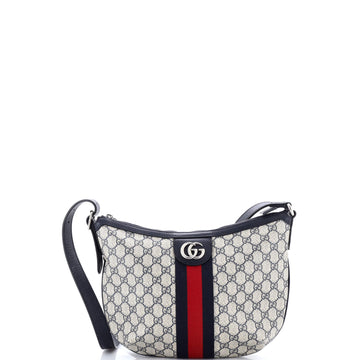 Gucci Ophidia Half Moon Hobo GG Coated Canvas Small
