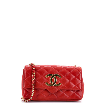Chanel Vintage CC Chain Flap Bag Quilted Lambskin Small