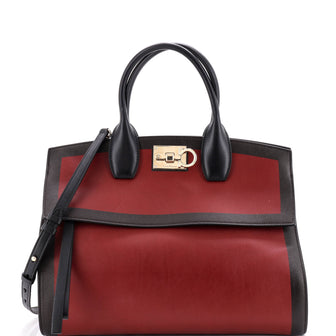 Salvatore Ferragamo Studio Satchel Leather Medium