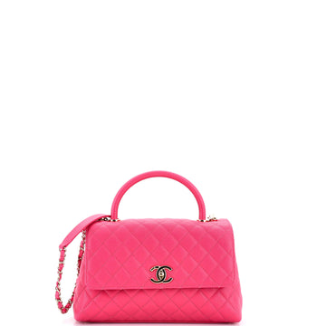 Chanel Coco Top Handle Bag Quilted Caviar Small