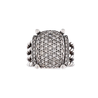 David Yurman Wheaton Ring Sterling Silver and Diamonds 16mm
