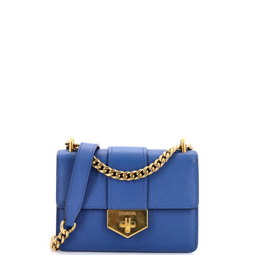 Prada Envelope Flap Chain Shoulder bag Saffiano Leather Small