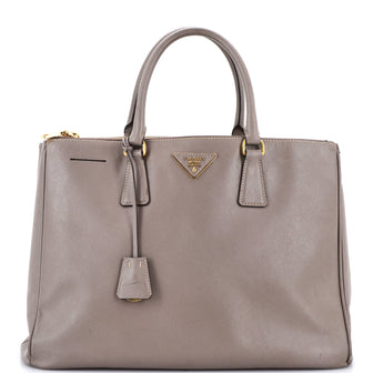 Prada Double Zip Lux Tote Saffiano Leather Large
