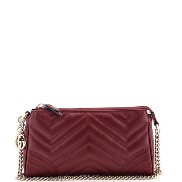 Gucci GG Marmont Charm Shoulder Bag Matelasse Leather Mini