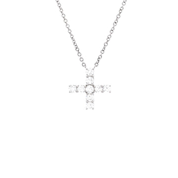Harry Winston Cross Pendant Necklace Platinum with Diamonds Mini