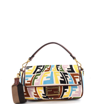 Fendi Baguette NM Bag Fish-Eye FF Embroidered Canvas Medium