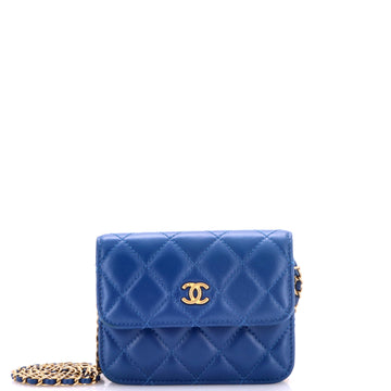Chanel Pearl Crush Flap Clutch with Chain Quilted Lambskin Mini