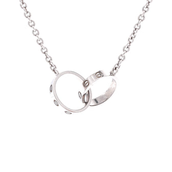 Cartier Love Interlocking Necklace 18K White Gold