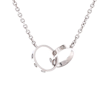 Cartier Love Interlocking Necklace 18K White Gold