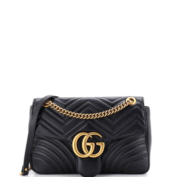 Gucci GG Marmont Flap Bag Matelasse Leather Medium