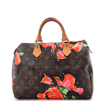 Louis Vuitton Speedy Handbag Limited Edition Monogram Roses 30
